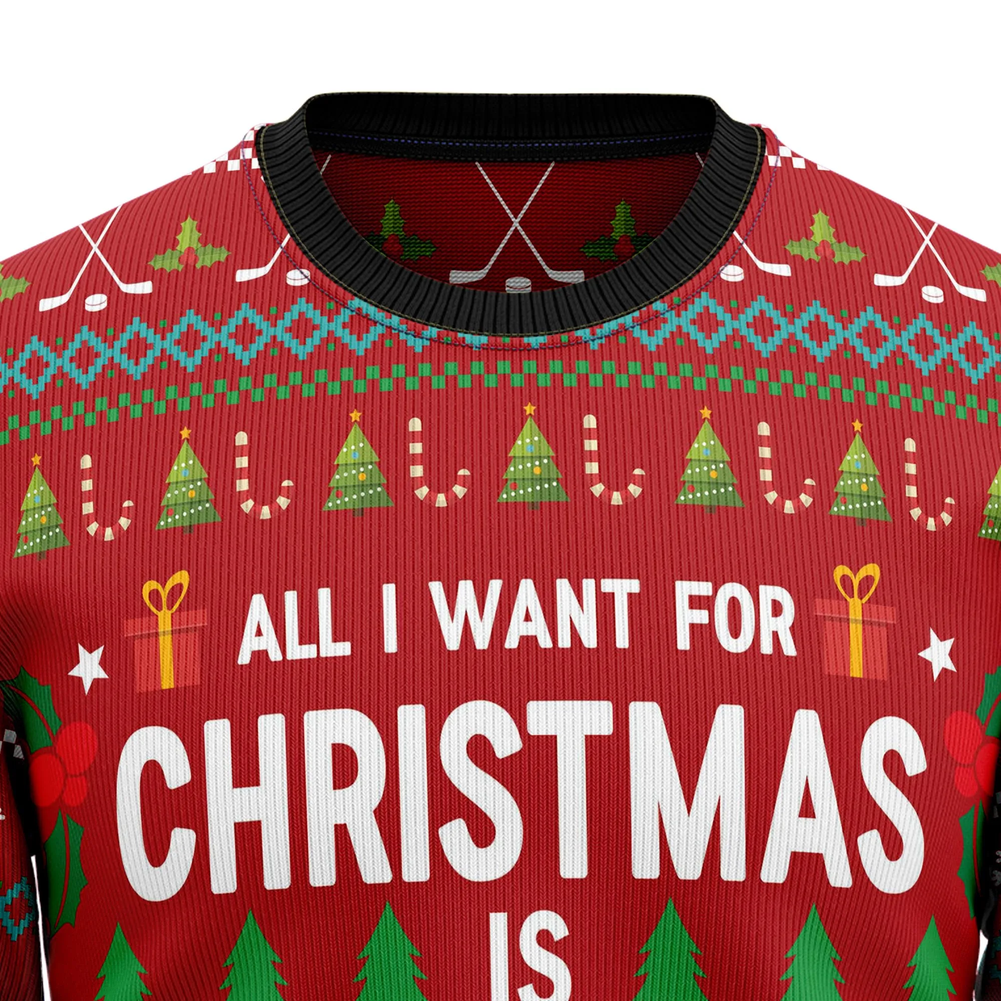 Ugly Christmas Sweater JulesRoche All-Over Print Cotton Blend