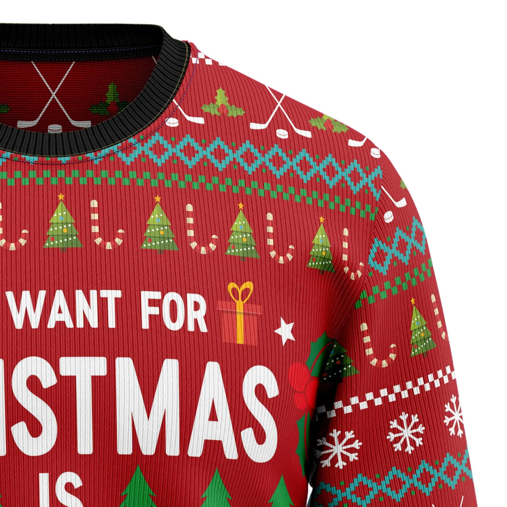 Ugly Christmas Sweater JulesRoche All-Over Print Cotton Blend