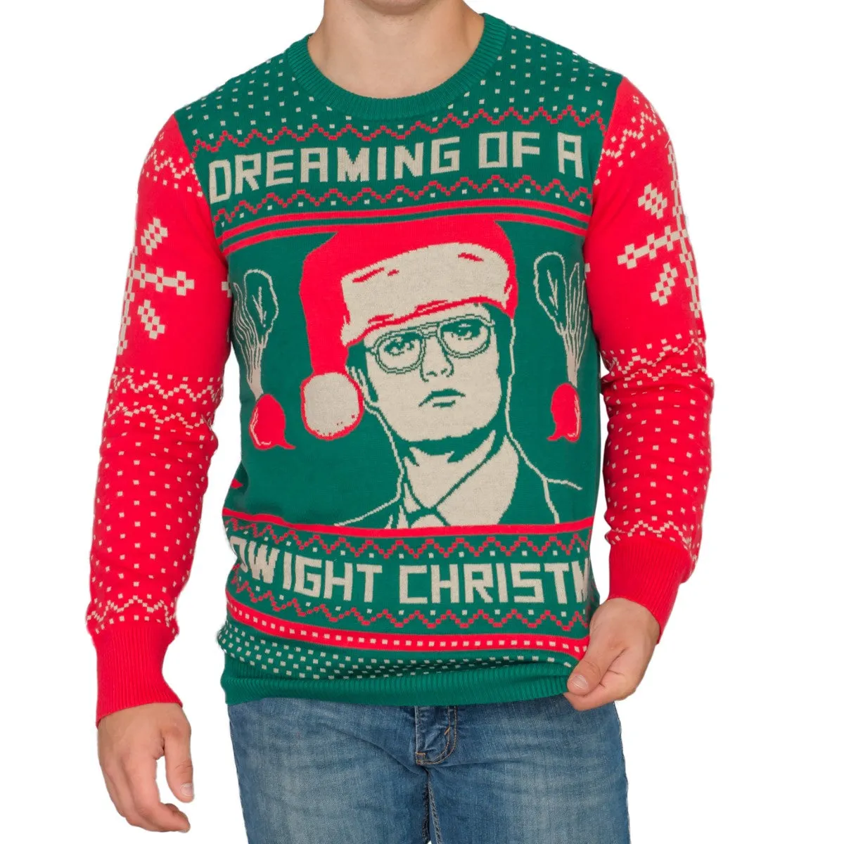 Ugly Christmas Sweater JulesRoche Dwight Schrute Festive Design