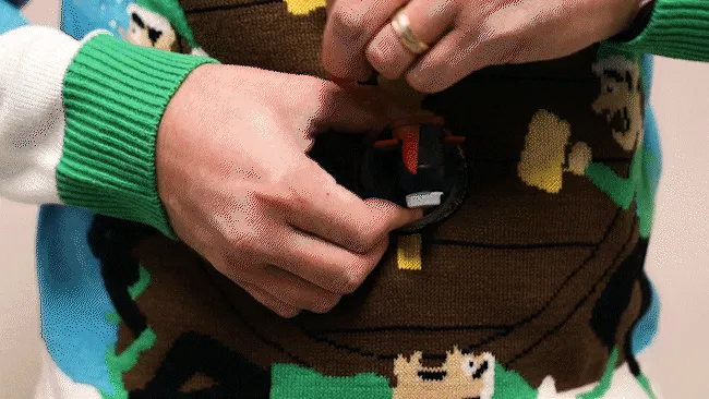 Ugly Christmas Sweater JulesRoche Elf-Themed Funny Pullover