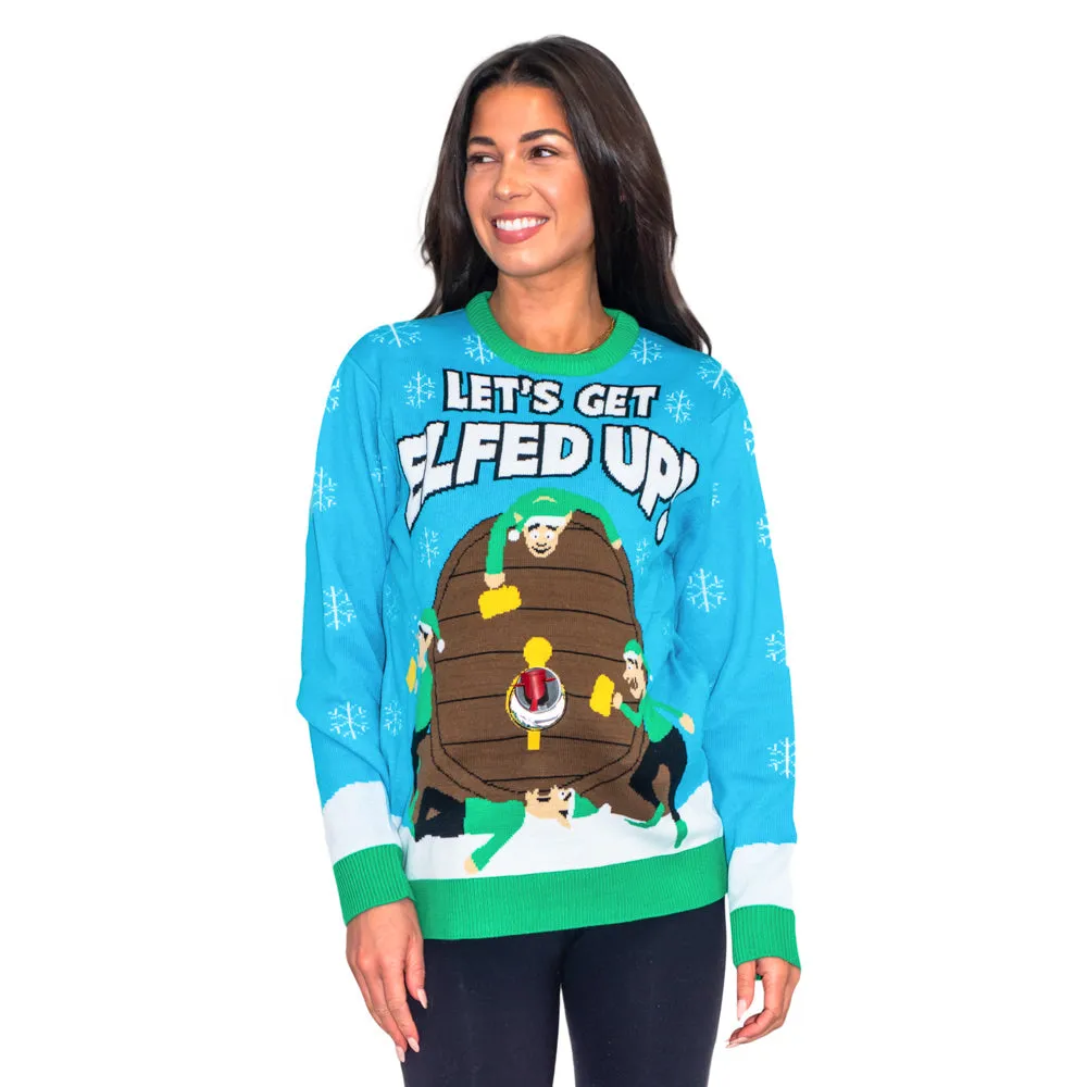 Ugly Christmas Sweater JulesRoche Elf-Themed Funny Pullover