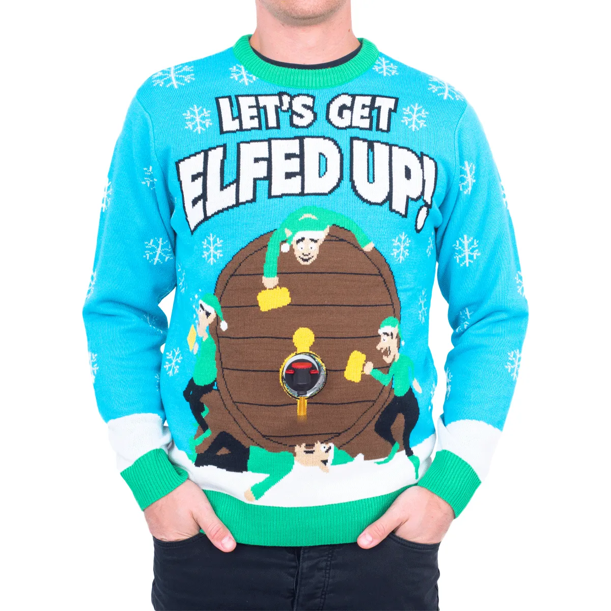 Ugly Christmas Sweater JulesRoche Elf-Themed Funny Pullover