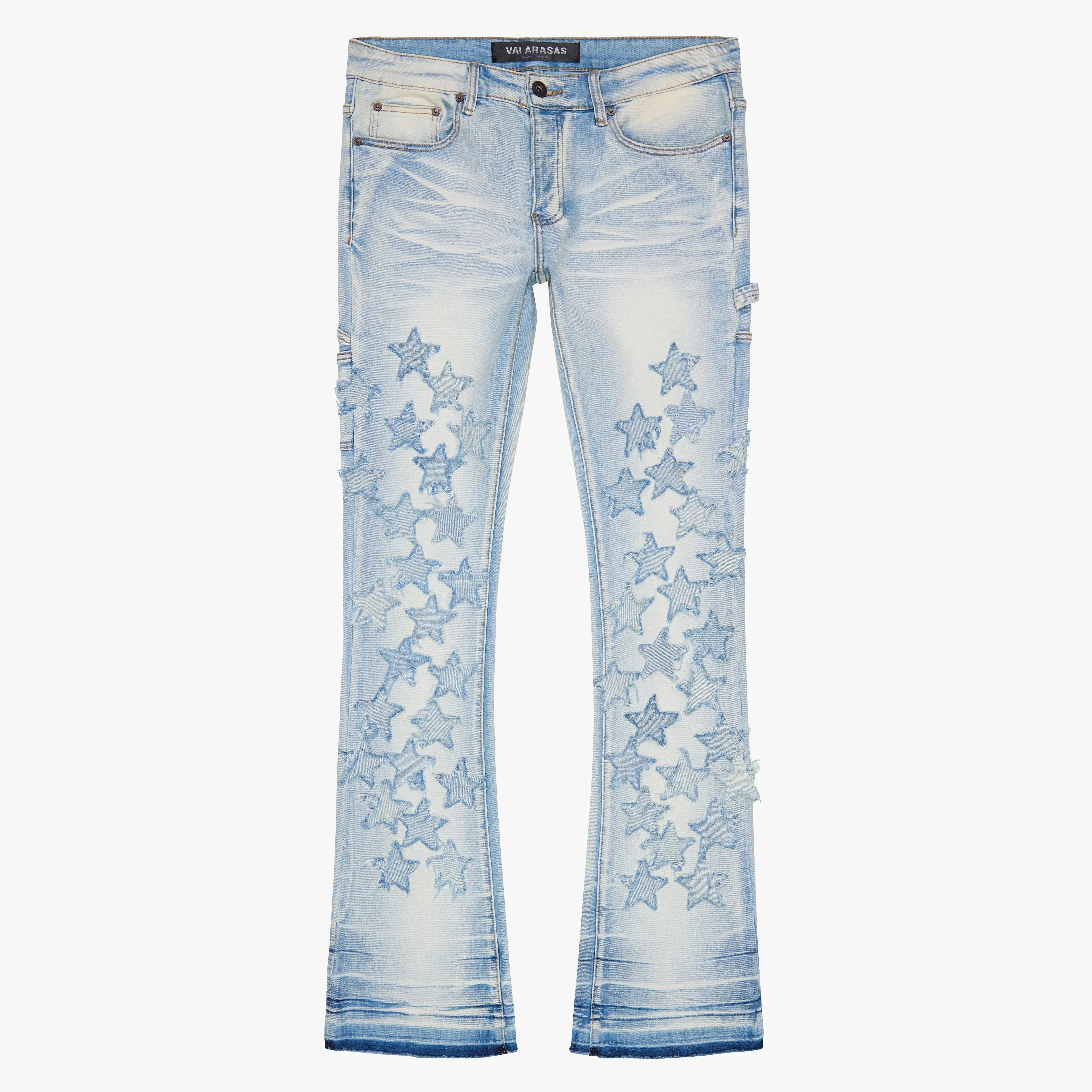Valabasas "V-Stars" Washed Stacked Flare Jean