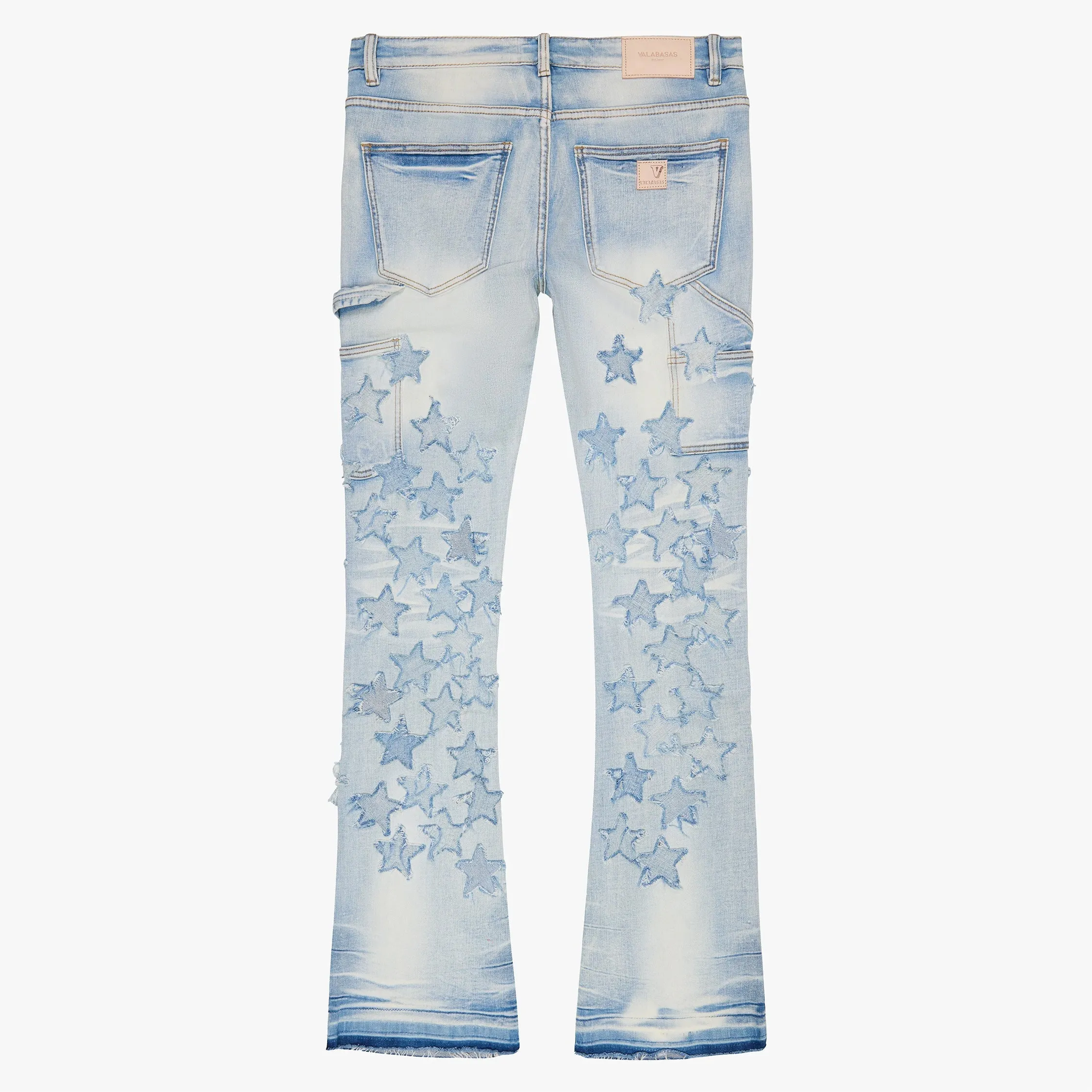 Valabasas "V-Stars" Washed Stacked Flare Jean