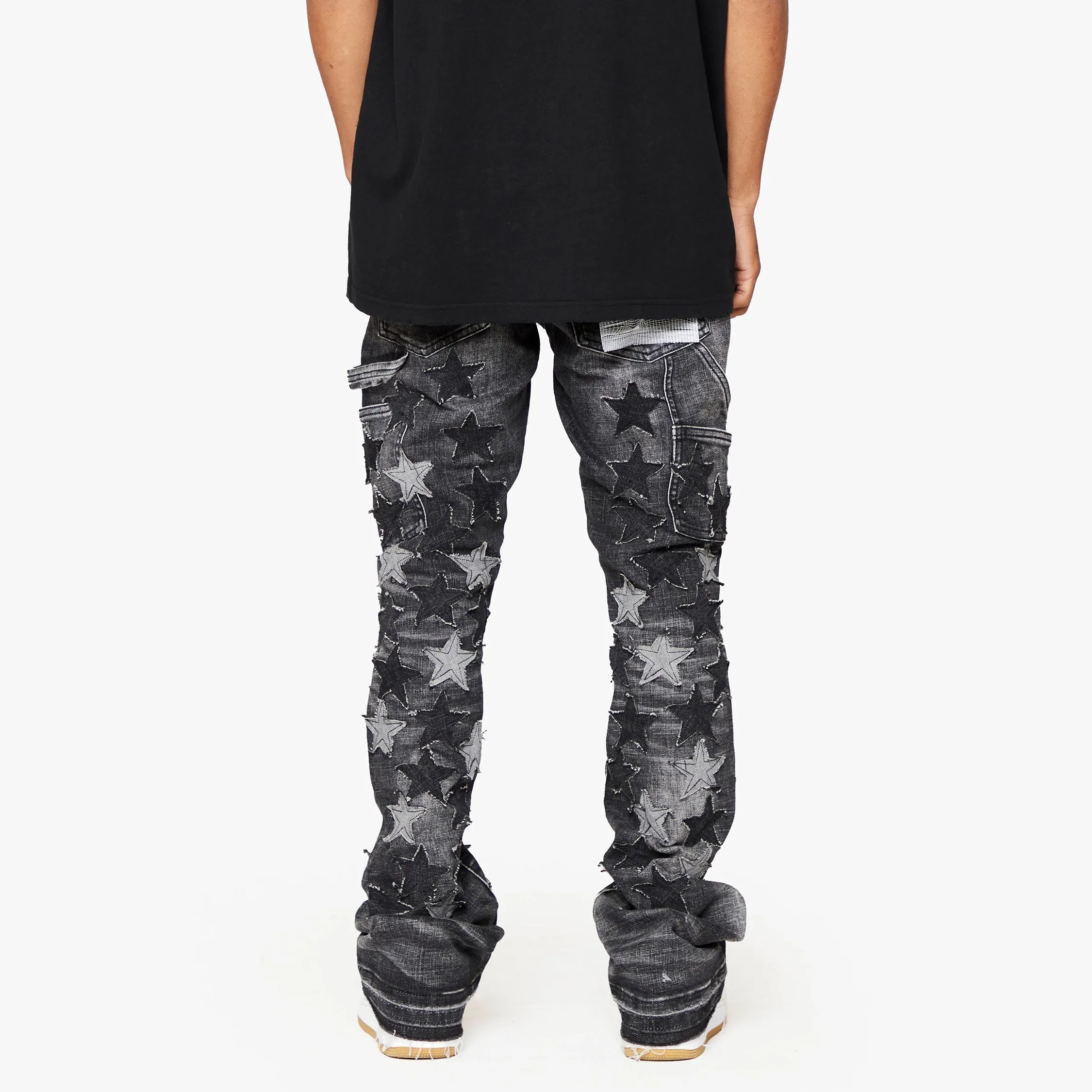 Valabasas "V-Stars" Washed Stacked Flare Jean
