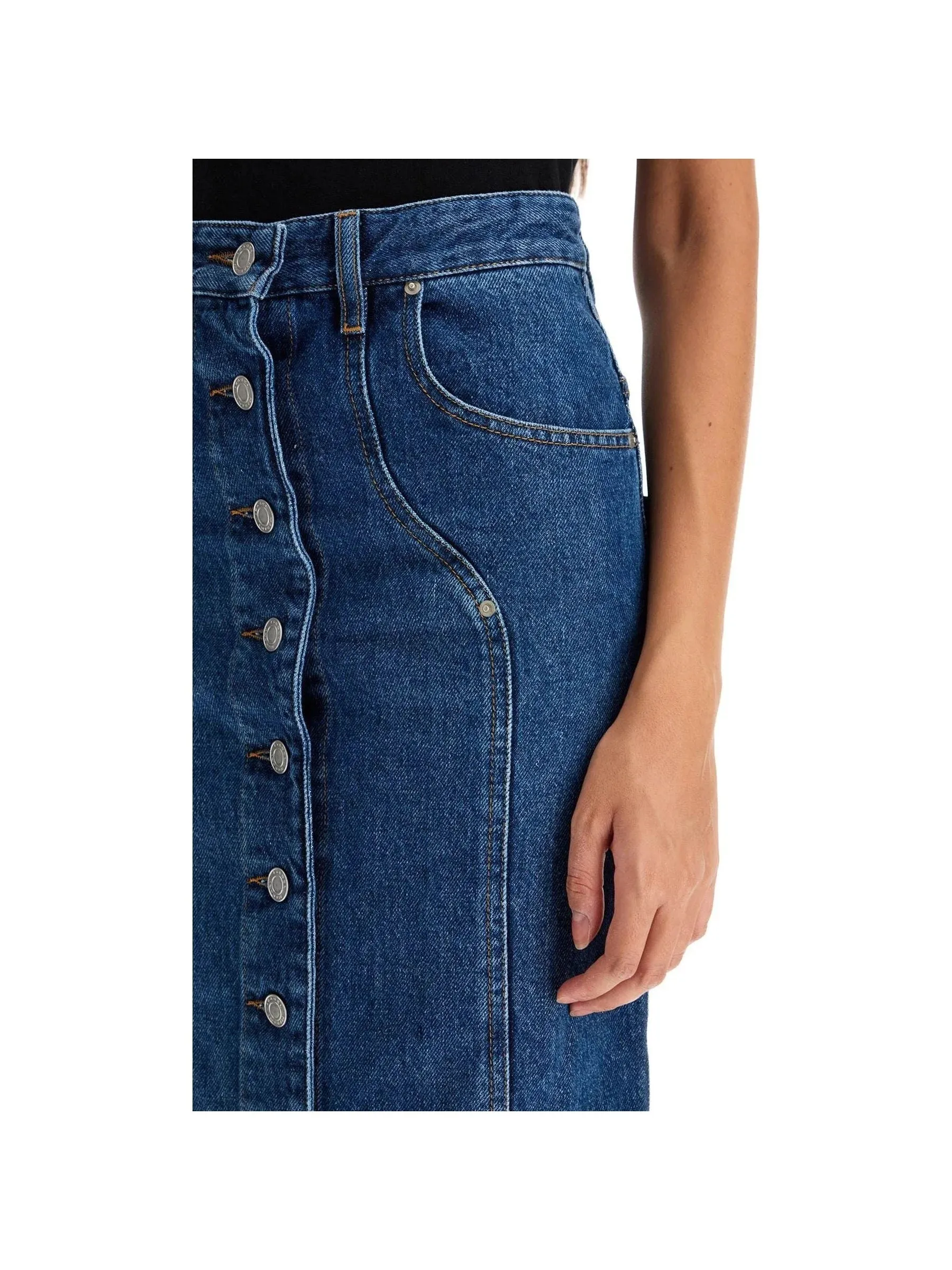 Vandy Denim Midi Skirt