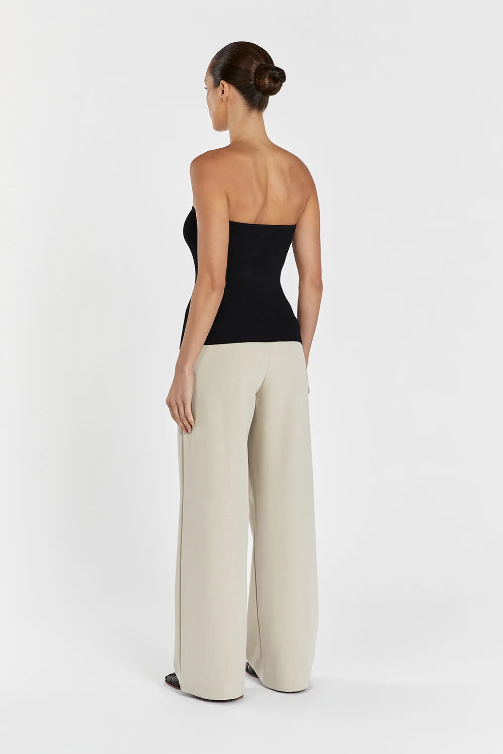 VERA BLACK KNIT BANDEAU TOP