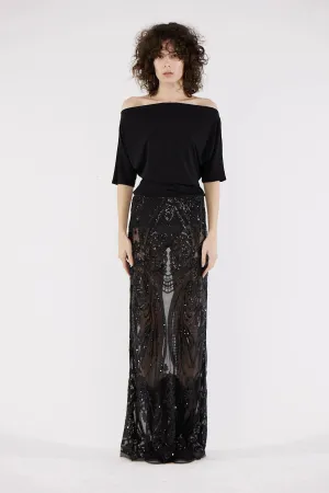 VERSAILLES SKIRT BLACK