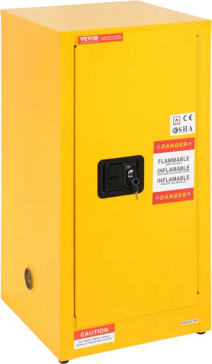 Vevor Flammable Storage Safety Cabinet 18.1" x 18.1" x 35.4" Galvanized Steel 16 Gal. Capacity New