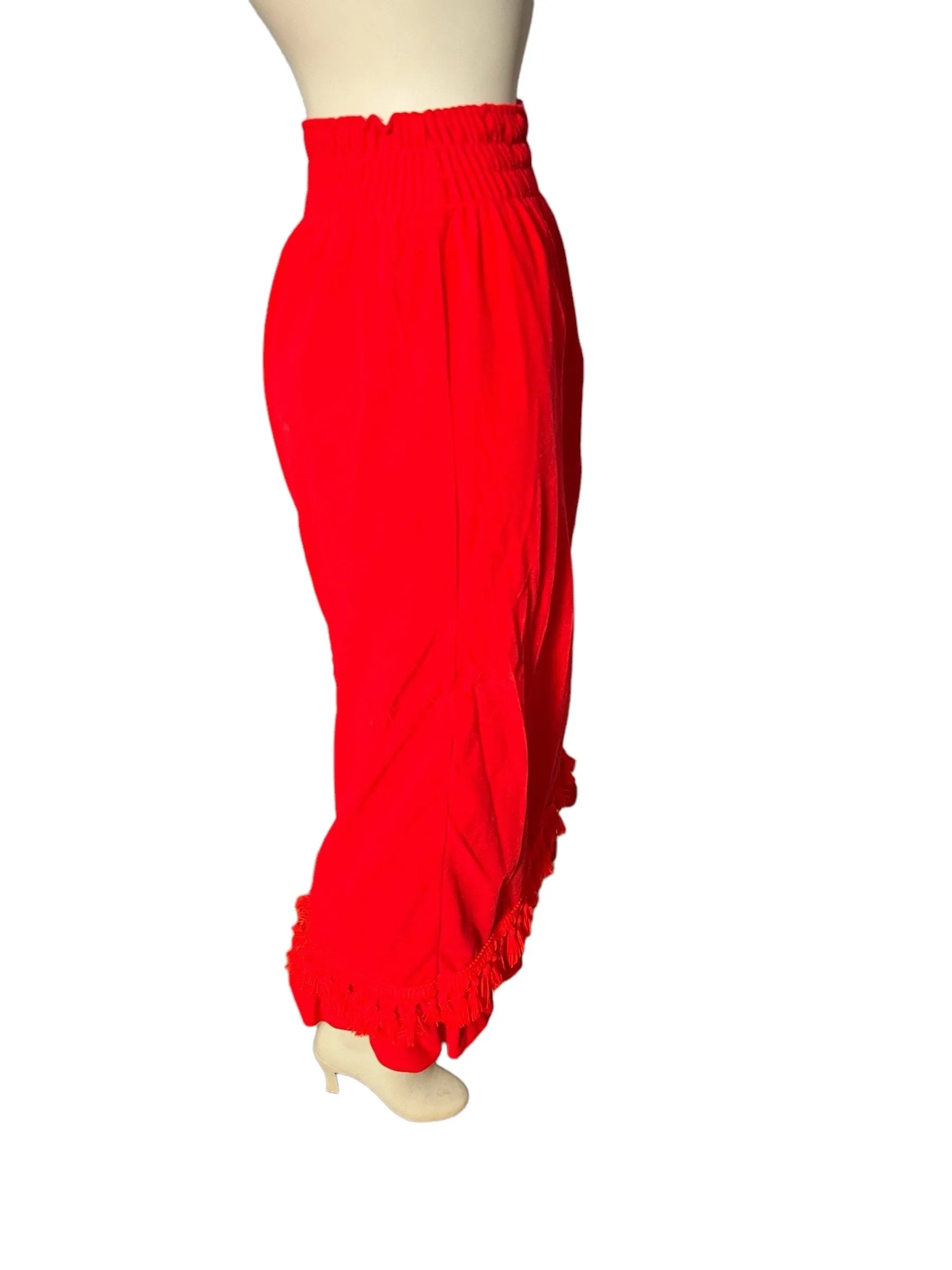 vintage 70's red maxi skirt M Her Majesty