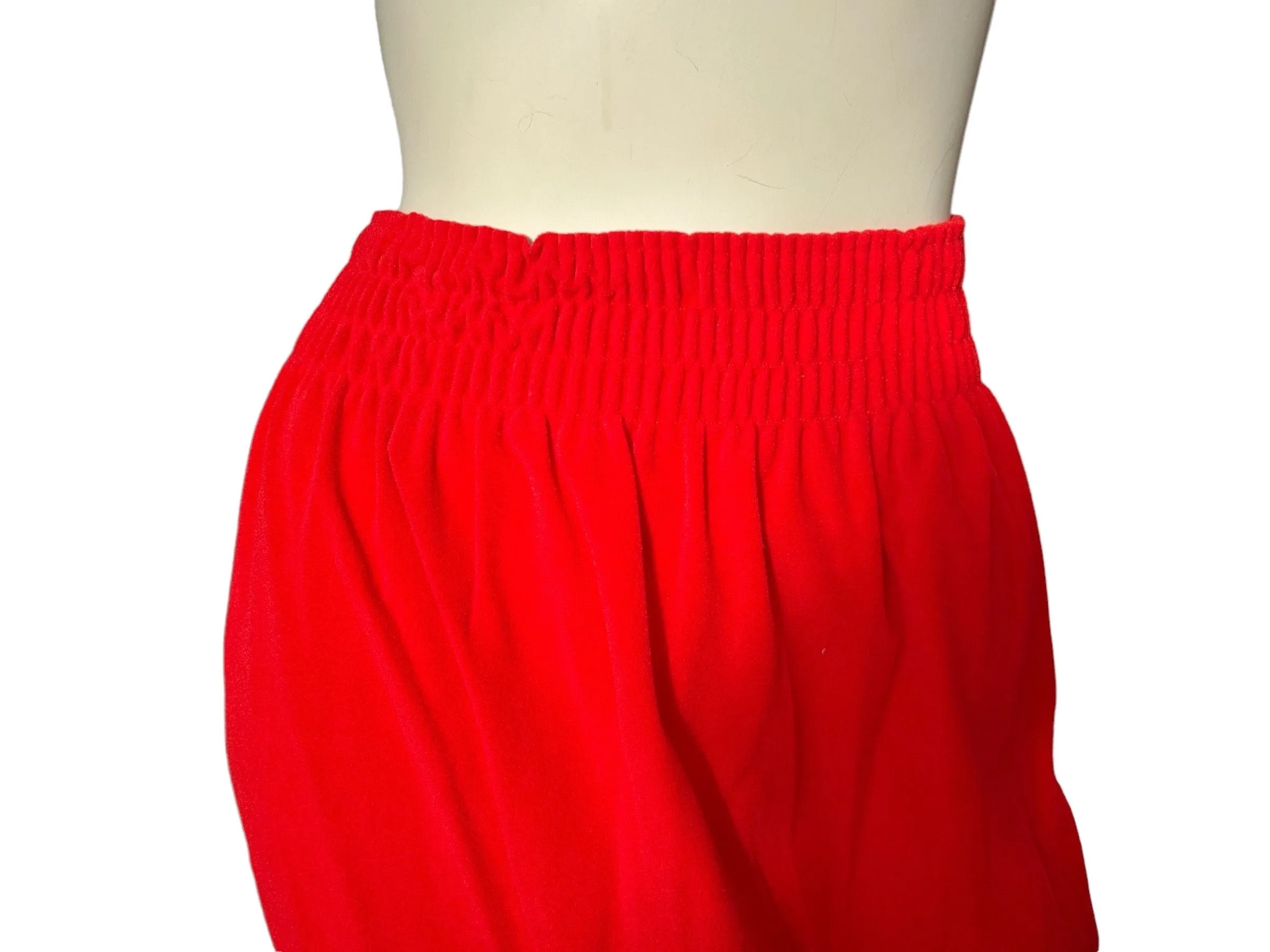 vintage 70's red maxi skirt M Her Majesty