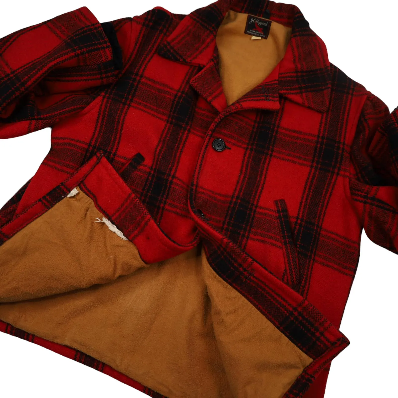 Vintage JC Higgins Wool Mackinaw Heavy Hunting Coat - L