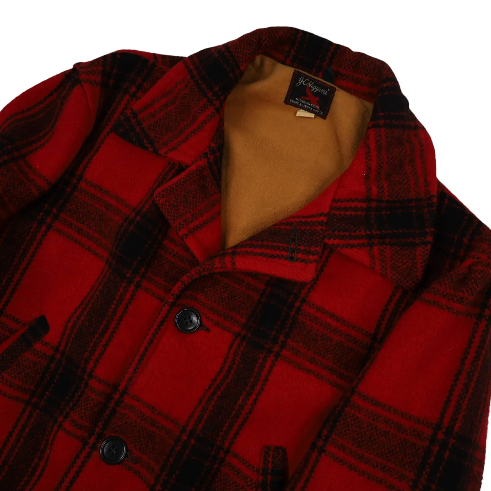 Vintage JC Higgins Wool Mackinaw Heavy Hunting Coat - L