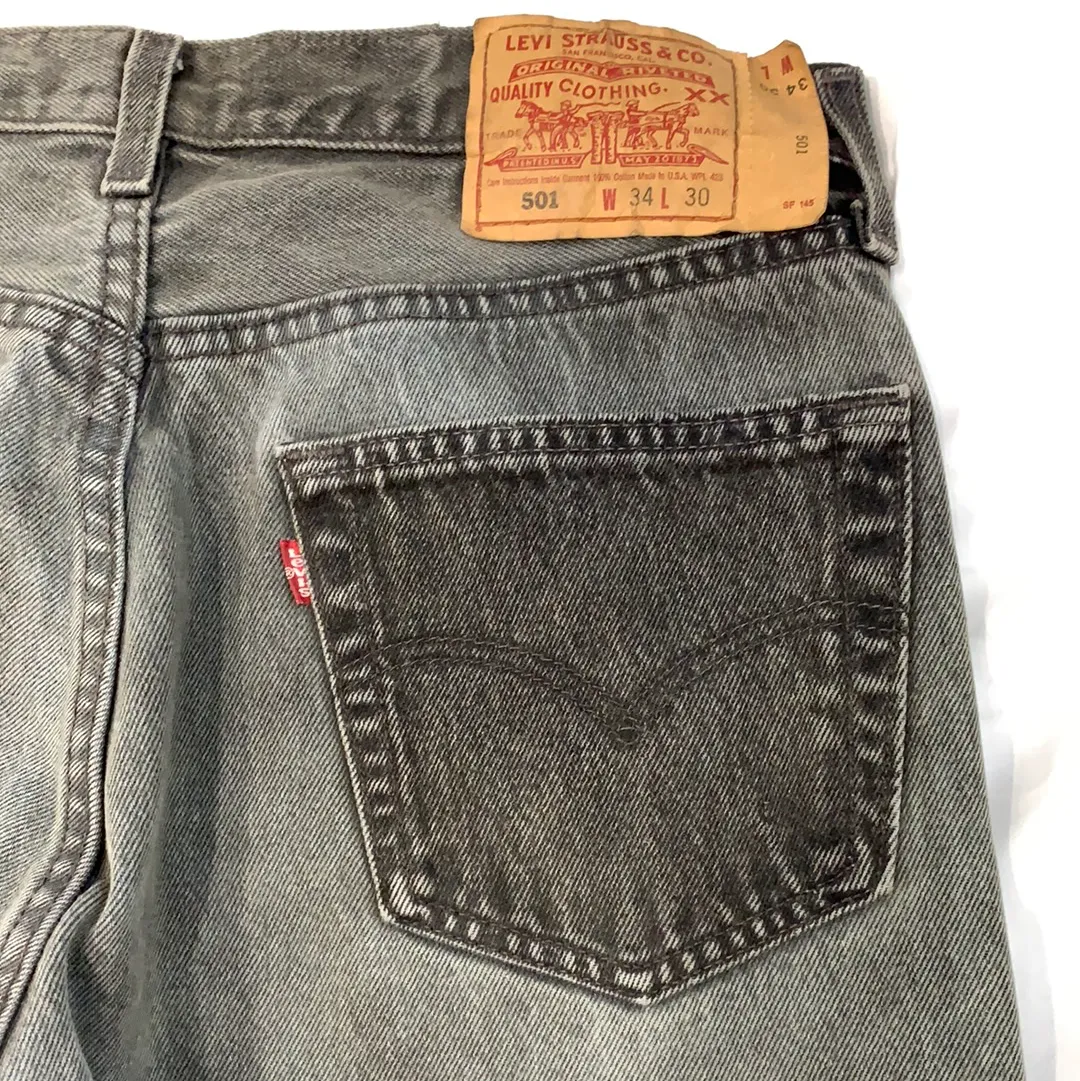 Vintage Levi’s 501 Grey Denim Jeans - W34