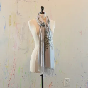 Walter Knabe Hand Printed Pashmina Scarf Splatter