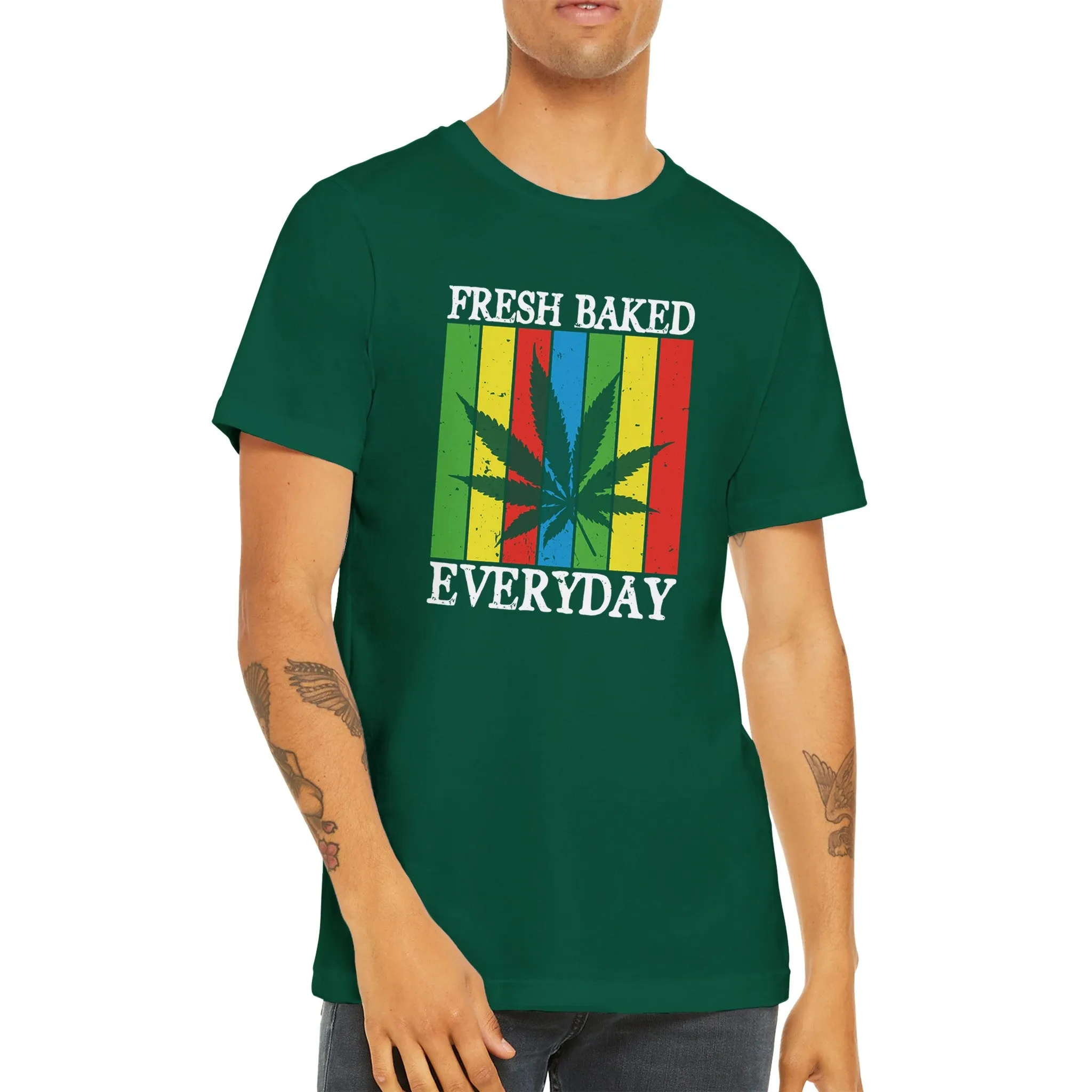 Weed T-shirt - Fresh Baked Everyday - Premium Unisex Crewneck T-shirt