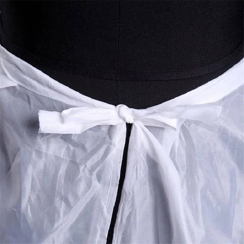 White 3 Hoops A-line Wedding Petticoat