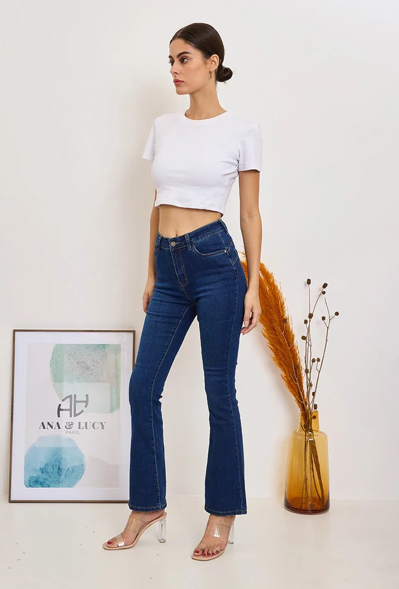 Wholesale Denim Push Up Flare Jeans