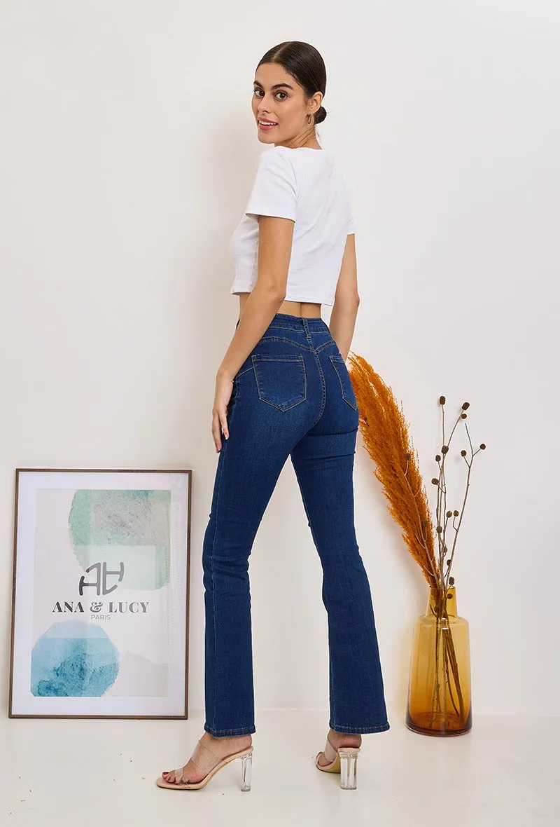 Wholesale Denim Push Up Flare Jeans
