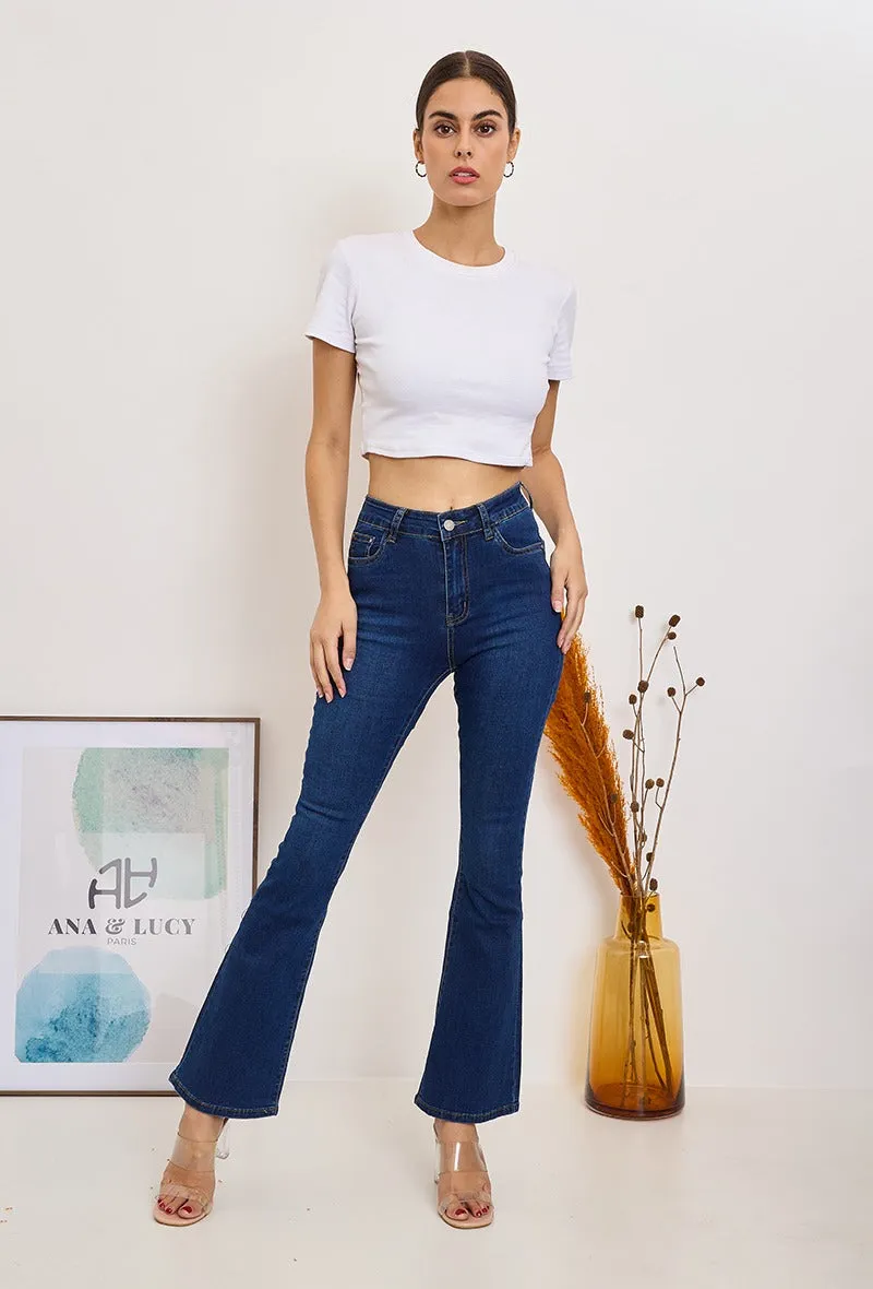 Wholesale Denim Push Up Flare Jeans