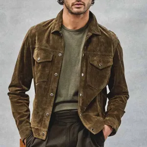 WIAOFELLAS  -  Vintage Solid Corduroy Hunting Jackets Men Casual Single Breasted Lapel Shirt Male Coat Winter Autumn Long Sleeve Men's Clothing
