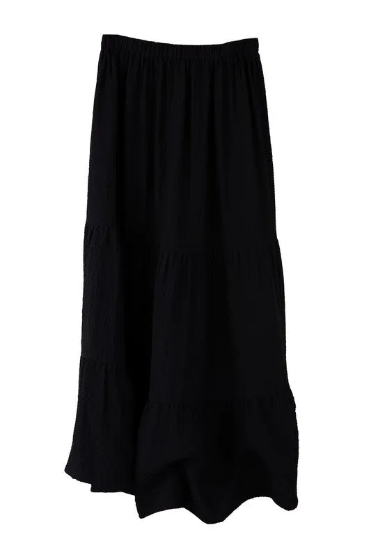 Women Tiered maxi skirt