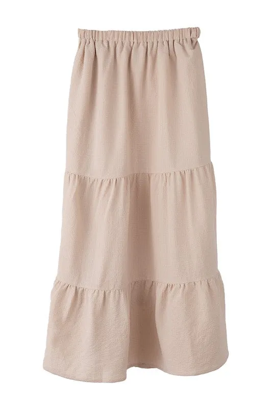 Women Tiered maxi skirt