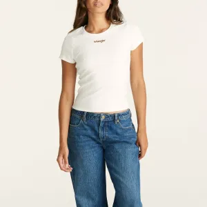 Wrangler - Staple Rib Recycled Cotton Tee (Vintage White)