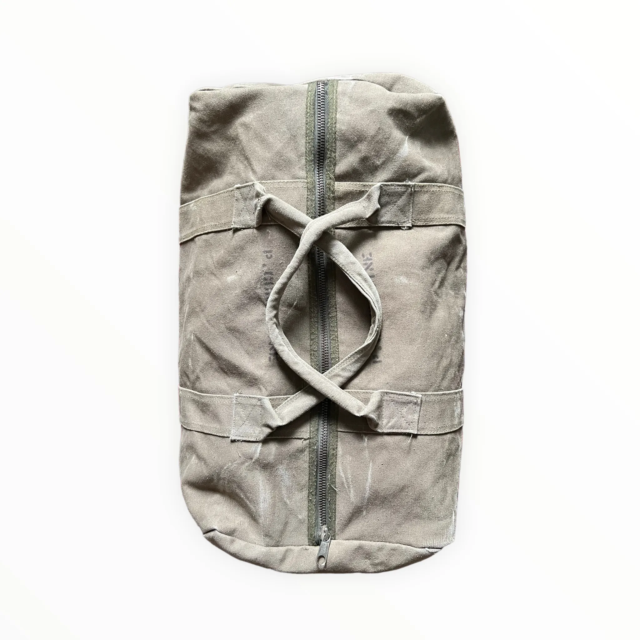 WWII Pilot Canvas Duffle Bag Stenciled